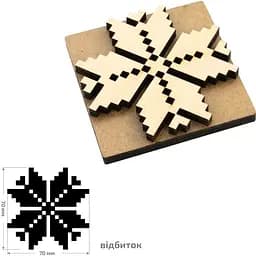 Штамп для вибійки Rosa Talent №18 Вишиванка 7x7см