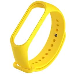 Силиконовый ремешок для Xiaomi Mi Band 3/4 Желтый / Yellow