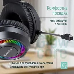Гарнітура СolorWay GlowCore RGB Black (CW-HPG02BK) - мініатюра 6