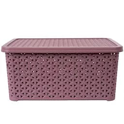Уцінка. Кошик Diomedea з кришкою 34.5x24.5x15.5 см 10 л темно-пудровий (К13-803)   - мініатюра 2