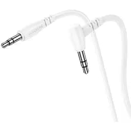 Кабель аудио 3.5 мм Borofone BL10 с микрофоном шнур переходник белый