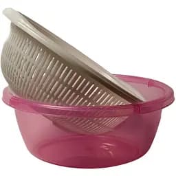 Набор дуршлаг и миска Stars Plast 7 л розовый (94019/рож)