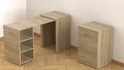 Стіл-тумба трансформер Смарт 1/2 Ferrum-decor 750x1450x600 ДСП Дуб Сонома 16 мм (FRD-105077) - мініатюра 13