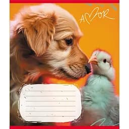 Тетрадь ученическая "Животные" Leader 012-500394K-2 в клетку, 12 листов (959050)