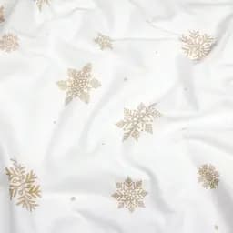 Дитяча постільна білизна фланель Cosas SNOWFLAKES GOLD CS1 110х140см (Flannel_SnowflakesGold_29Amber_140) - мініатюра 8