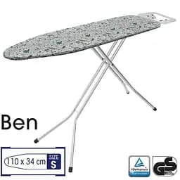 Дошка для прасування Casa Si Ben 110x30 Silver/White Plants (CS98090G323), Сріблястий - мініатюра 2