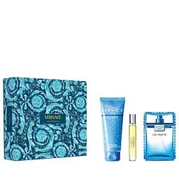 Набор Versace Man Eau Fraiche 100 мл туалетная вода,10 мл мини, 150 мл гель для душа