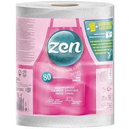 Паперові рушники Zen Professional Care 3 шари 615 відривів 80 м 1 рулон (5944582100305)