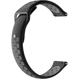 Ремінець DK CDK для Mobvoi TicWatch 2 20mm Silicone Sport Band Nike (011906) (black / grey)