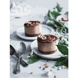 Картина по номерам Ideyka Шоколадные пирожные KHO5604 30х40 см