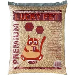 Уцінка. Деревний наповнювач для котячого туалету Lucky Pet преміум 12 кг 