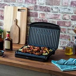 Russell Hobbs Гриль George Foreman притискний Fit Grill Medium 1630Вт, темп. режимів-1, пластик, чорний - мініатюра 10
