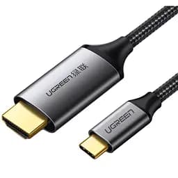 Кабель USB 3.1 Type-C M - HDMI M, 1.5m 4K 60Hz Male Cable Aluminum Shell UGREEN MM142 (Gray Black)