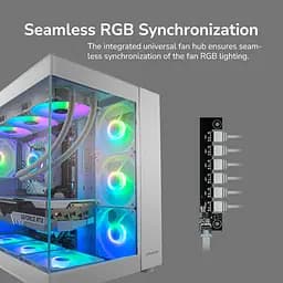 Корпус Cougar FV150 RGB без БП White (FV150 RGB White) - мініатюра 9