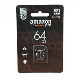 Картка пам'яті microSD AMAZON Pro 64 GB class 10 з кишенею