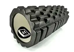 Массажный ролик EasyFit Grid Roller 33 см v.1.1 Черный (EF-2020-BK)