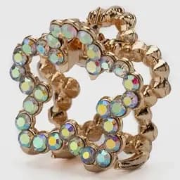 Заколка-краб 3-6,9-18 цветок Золотой (2000989920212A)