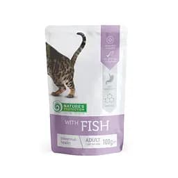 Вологий корм для кішок з чутливим шлунком з рибою Nature's Protection Intestinal health with Fish 100 г