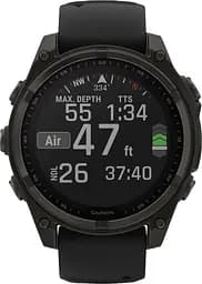 Смарт-часы Garmin Fenix 8, 51mm Solar Sapphire Carbon Gray DLC Titanium w. Black/Pebble Gray S. Band 010-02907-10/11/7
