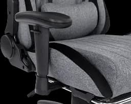 Геймерське крісло GT Racer сіре із чорним (X-2534-F Fabric Gray/Black Suede) - мініатюра 8