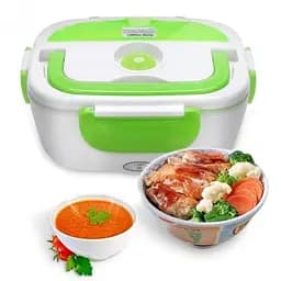 Ланчбокс з підігрівом їжі 220 V, Electric lunch box, ланч-бокс Зелений