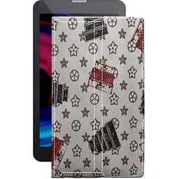 Чохол StatusCASE з екошкіри для планшету Pixus Touch 7 3G Луі-Вітон-білий