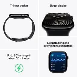 Смарт-годинник Apple Watch Series 10 GPS 46мм Jet Black Aluminum Case w. Ink Sport Loop (MWWR3) - мініатюра 3