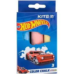 Крейда кольорова Kite Jumbo Hot Wheels 3 шт. (HW24-077)