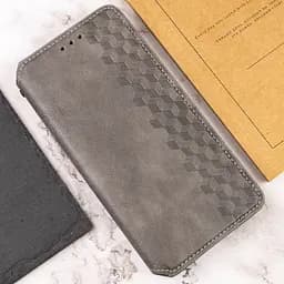 Шкіряний чохол-книжка GETMAN Cubic (PU) для Xiaomi Poco F5 Pro Сірий - мініатюра 4