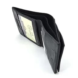 Чоловіче шкіряне портмоне чорне глянсове GRANDE PELLE 10х10х2 см acs0032090 - мініатюра 6