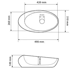 Умивальник VBI Vicenza sand glossy накладний VBI-014803, Мрамор - мініатюра 2