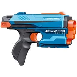 Игрушечный детский пистолет механический с мягкими патронами (6 шт.) (22х15см)