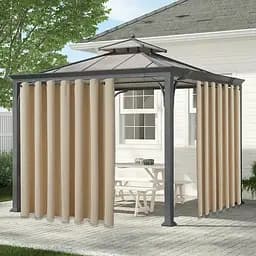 Штора уличная водонепроницаемая для беседки (3 х 1.45 м) Бежевый