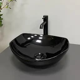Умивальник VBI Ronta black glossy накладний VBI-017301, Чорний - мініатюра 2