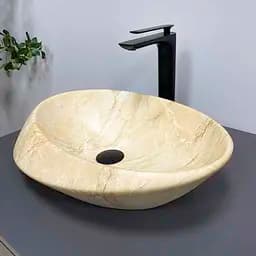 Умивальник VBI Rotello beige onyx matt накладний VBI-017103 - мініатюра 4
