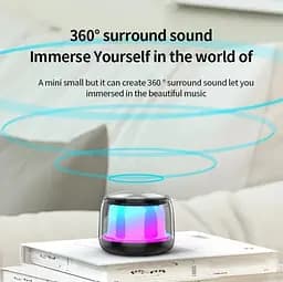 Розсувний міні-динамік Bluetooth 5.0 Світлодіодна лампа MP3 RGB Вбудований мікрофон для гучного зв'язку Слот для TF-карти - мініатюра 2