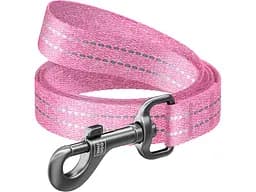 Поводок для собак WAUDOG Re-cotton светоотражающий L-XXL Ш 25 мм Д 150 см розовый (40167)