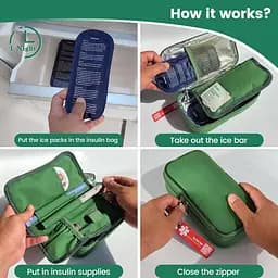 Діабетичний ізольований органайзер для медикаментів 1-WHEAT Insulin Cooler Travel Case - мініатюра 2