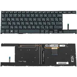 Клавіатура для ноутбука ASUS (UX482 series) rus, black, без фрейма, підсвічування клавіш