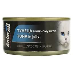 Вологий корм для котів AnimAll, тунець в ніжному желе, 85 г