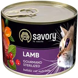 Набір вологих кормів для стерилізованих котів Savory Sterilised 3+1 з ягням 800 г (4 шт. х 200 г) - мініатюра 4