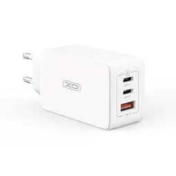 Сетевое зарядное устройство для XO CE13 (EU) 65W GaN tech fast charging (2USB-C 65W/1USB-A 22.5W) Белый