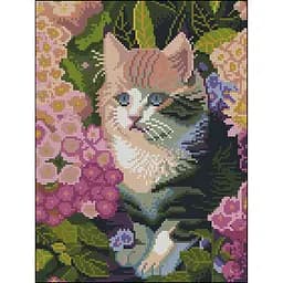 Алмазна мозаїка Strateg Муркотик 30х40 см без підрамника (ZAV3040-38)