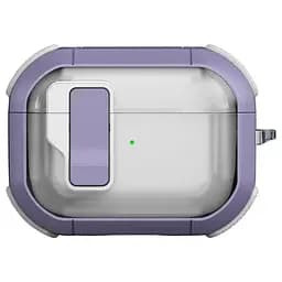 Футляр протиударний Locking Button для навушників Airpods Pro 2 / Pro Light Purple
