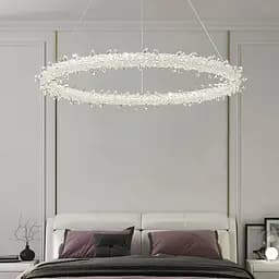 Невероятная хрустальная подвесная латунная люстра Ø 80 см | Ст. MD9105R-800 AB | Line F