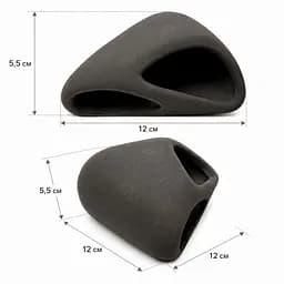 Декорація Hobby Wave Cave 1 dark 12×12×5,5 см - керамічне укриття для риб і креветок в акваріумі (41654)