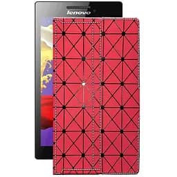 Чехол StatusCASE из экокожи для планшета Lenovo Tab 2 A7-10 Красный ромб