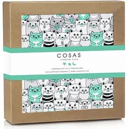 Наматрасник непромокаемый Cosas Mint Cats 70х120 см мята (WaterSheet_CatsMint_120)