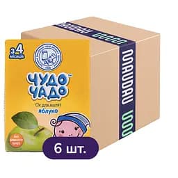 Упаковка сока Чудо-Чадо Яблоко осветленный 3.6 л (200 мл х 18 шт.)