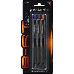 Набор шариковых автоматических ручек Lin Pentonic BRT, 0,7 мм, 3 шт. (412205)